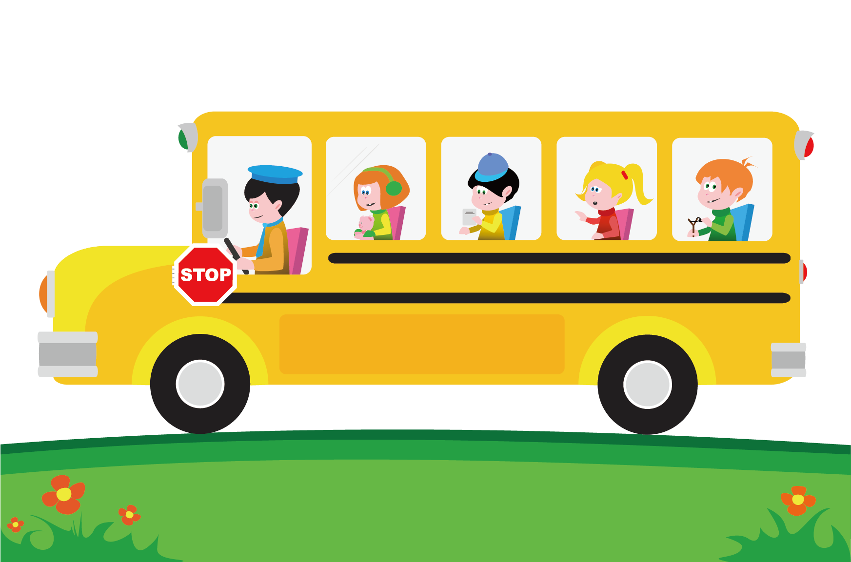 School Bus Cartoon Clip Art - School Bus Cartoon Clip Art - (1744x1778) Png  Clipart Download