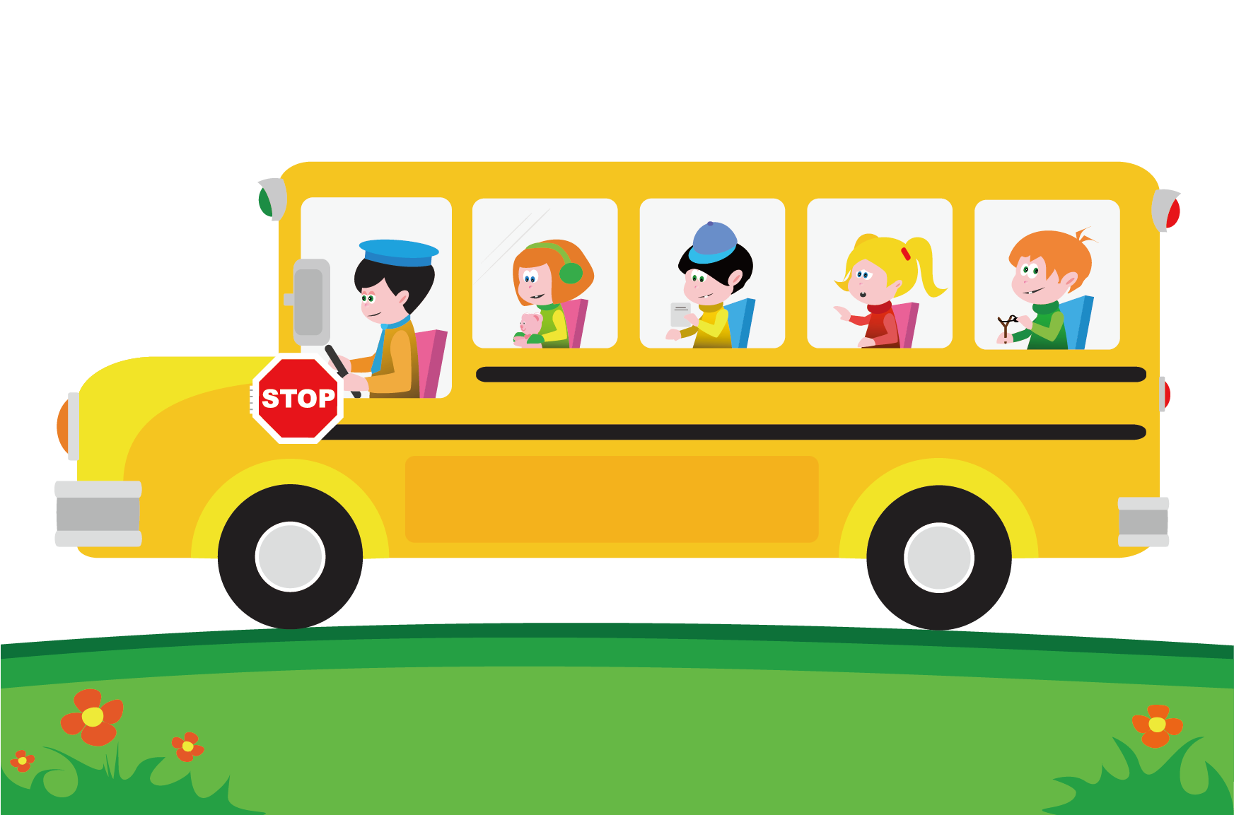 School Bus Cartoon Clip Art - School Bus Cartoon Clip Art (1744x1778)