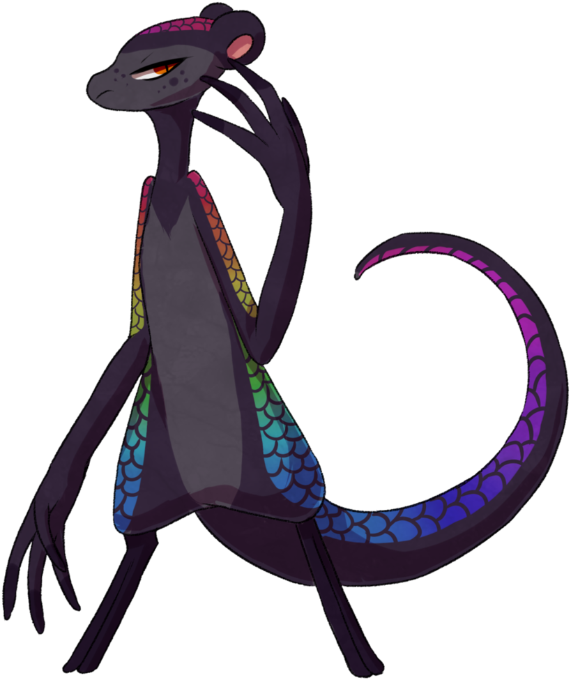 #33 Parasplicer - R - Rainbow Snake - Raffle Close - Illustration (819x975)