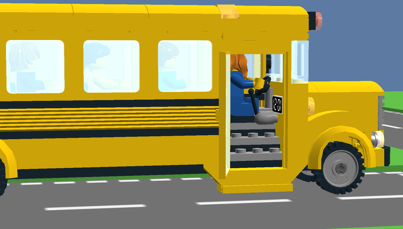 The Door Of The Bus Opens - School Bus Open Door (1676x956)