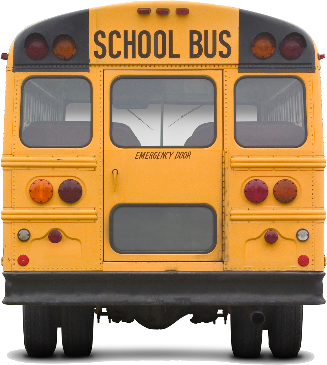 Bus Back Cutout - Back Of School Bus (1214x1409)