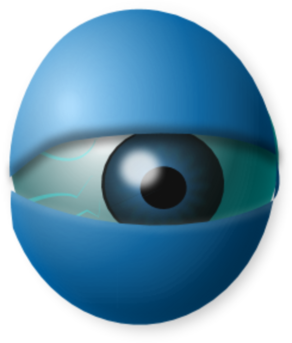 Eye Looking Rendered Shiny Eyelid - Clip Art (600x703)