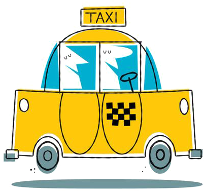 Taxi Drawing Illustration - Taxi Drawing Illustration (564x564)
