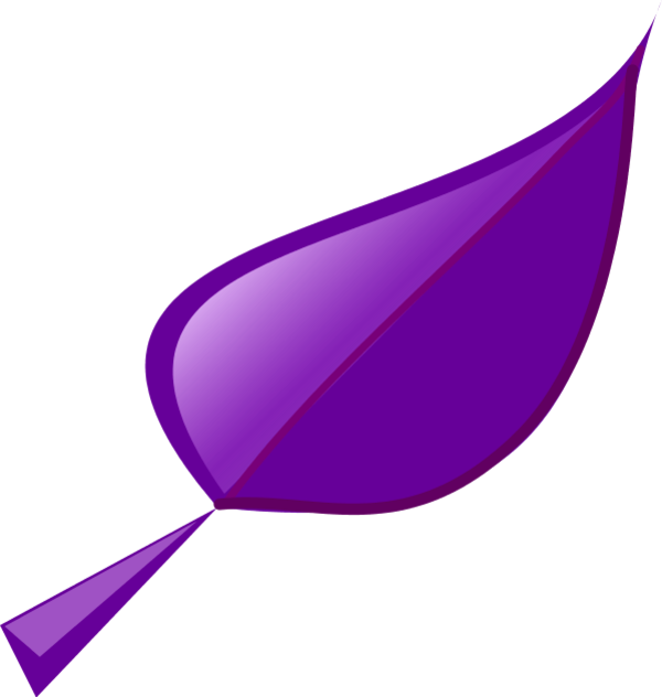 Purple Green Leaf Clipart - Purple Leaf Clip Art (600x632)