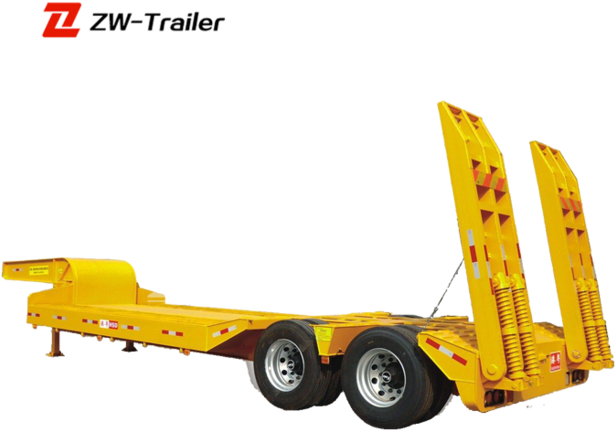 2 Axle Lowbed Semi Trailer Truck Manufacturers From - Boat Trailer (640x640)