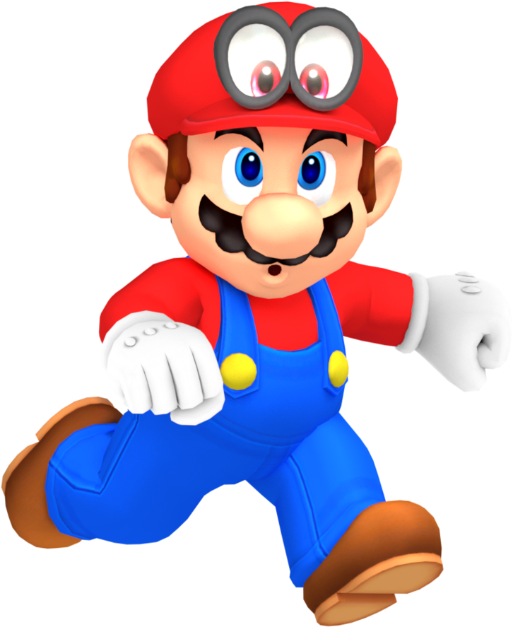 Mario Running With Odyssey Cap By Nintega-dario - Mario Odyssey Running Png (779x1026)