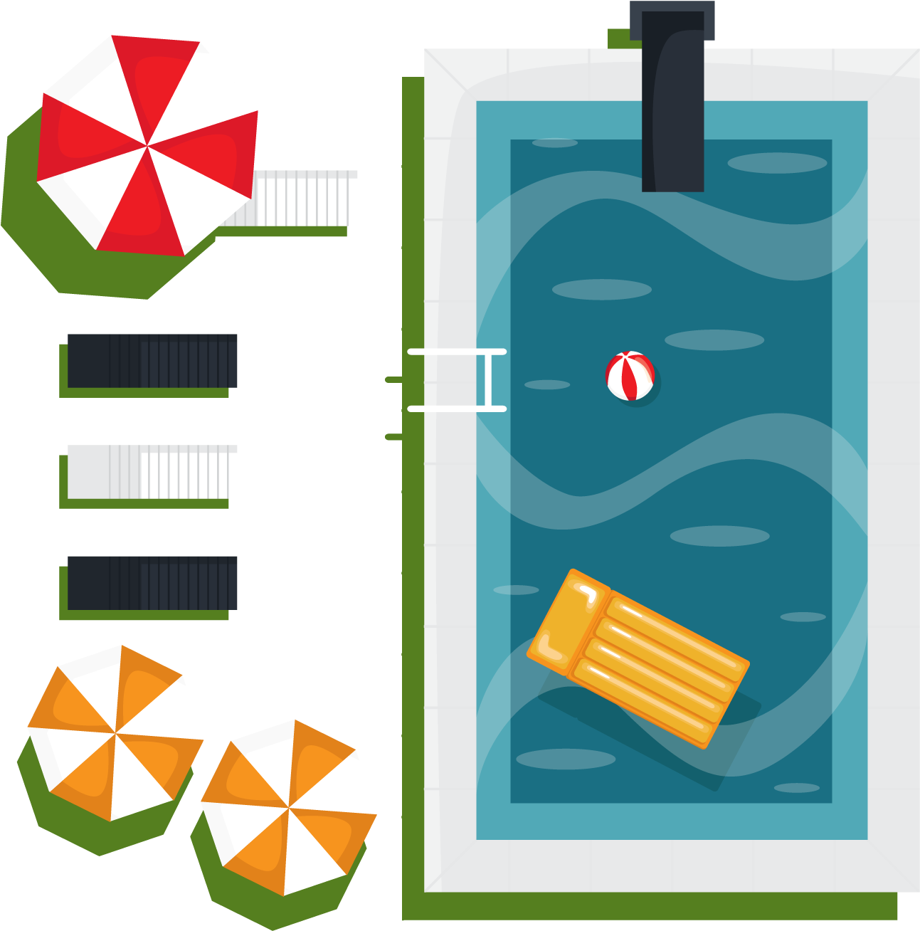 Swimming Pool Euclidean Vector - Swimming Pool Top View Vector (1500x1500)