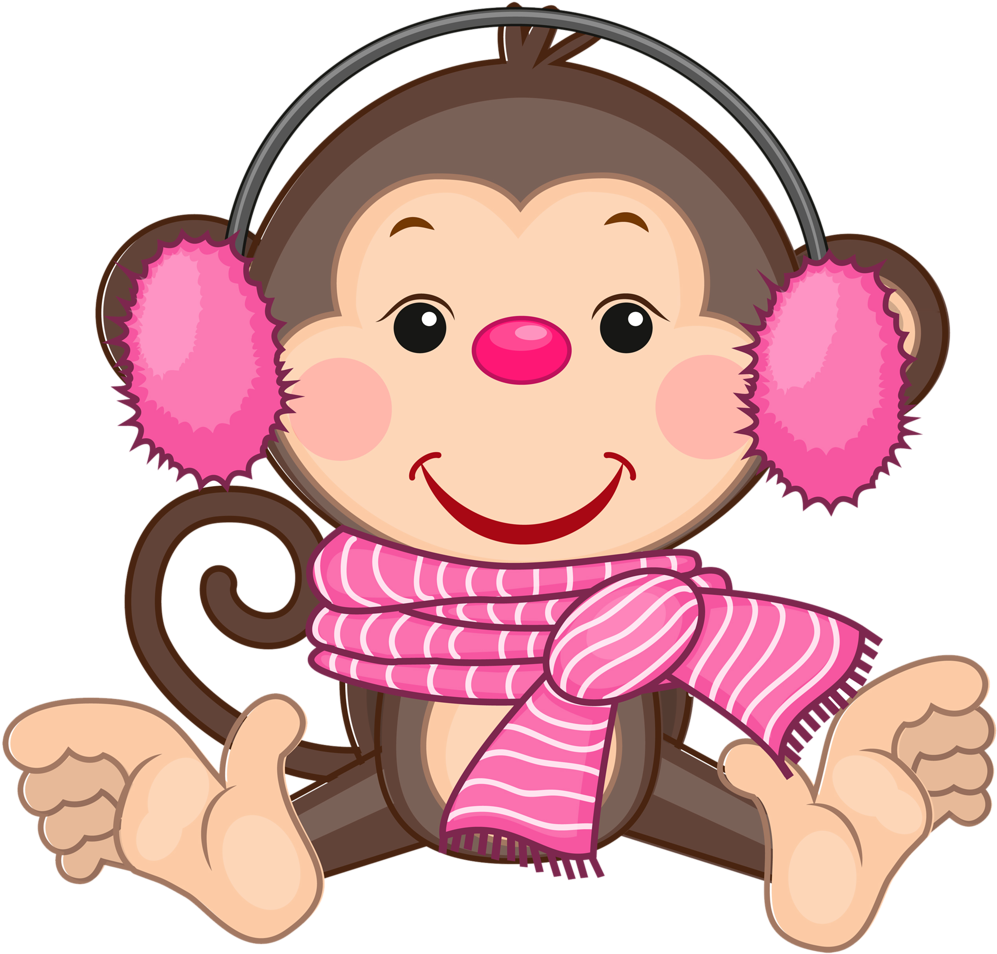 31 - Monkey Pink Kartun (1024x985)