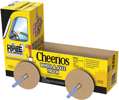 Cheerios Wheel & Axle Truck - Wheel And Axle Rube Goldberg Machine (524x392)