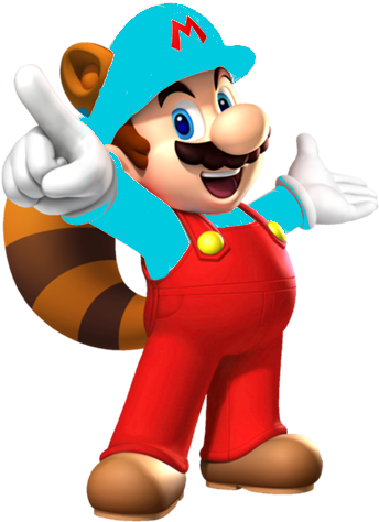 Ice Raccoon Mario - Mario Bros Png (356x480)