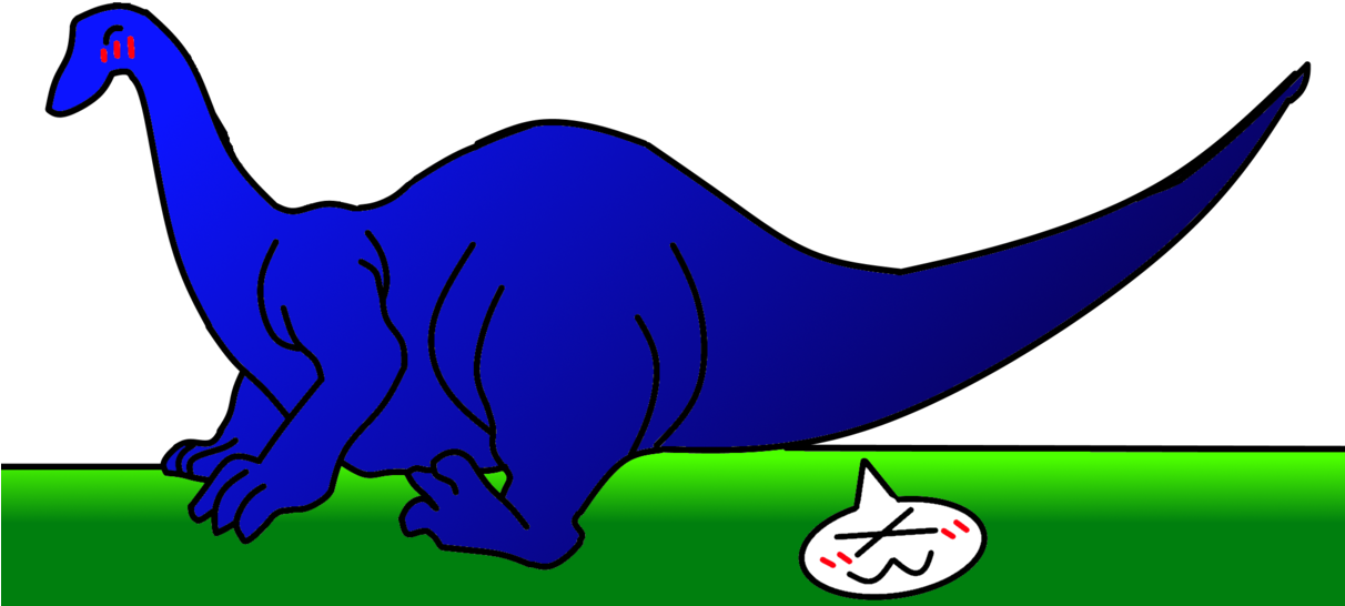 Blue The Dinosaur Sits On His Owner By Lorenzsandi - Cartoon (1211x660)