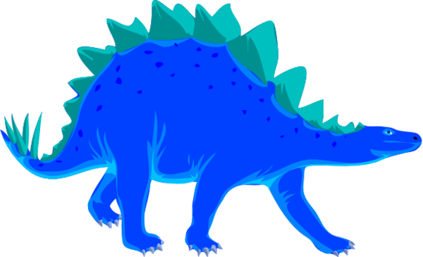 Dinosaur Clipart Blue - Dinosaur Clipart Blue (600x365)