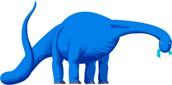 Dinosaur Clipart - Brontosaurus Clipart Png (600x298)