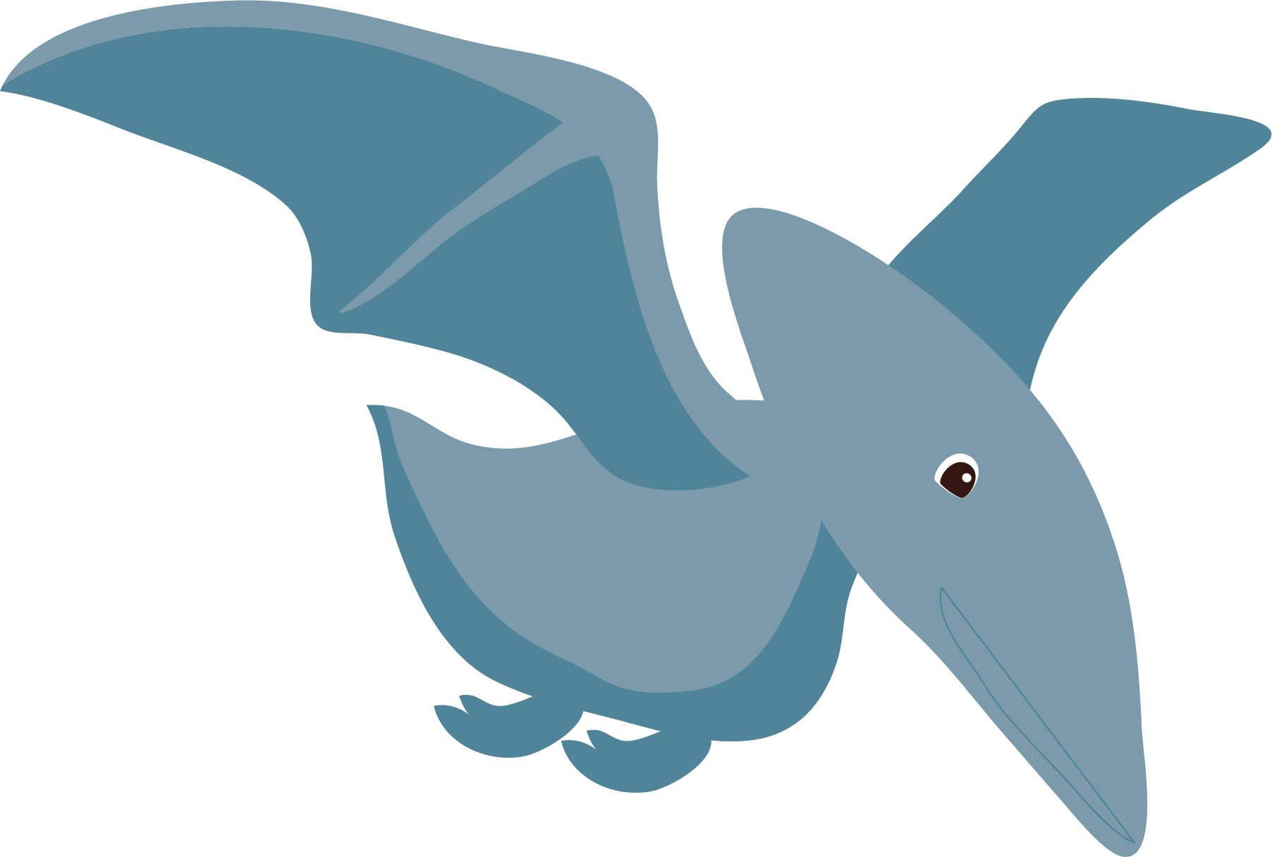 Dinosaur Euclidean Vector Illustration - Blue (1804x1216)