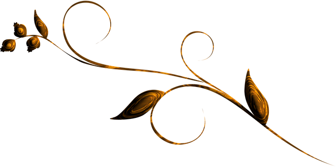 Swirl Decorative Leaves Decor Fancy Orname - ตกแต่ง ใบ งาน (683x340)