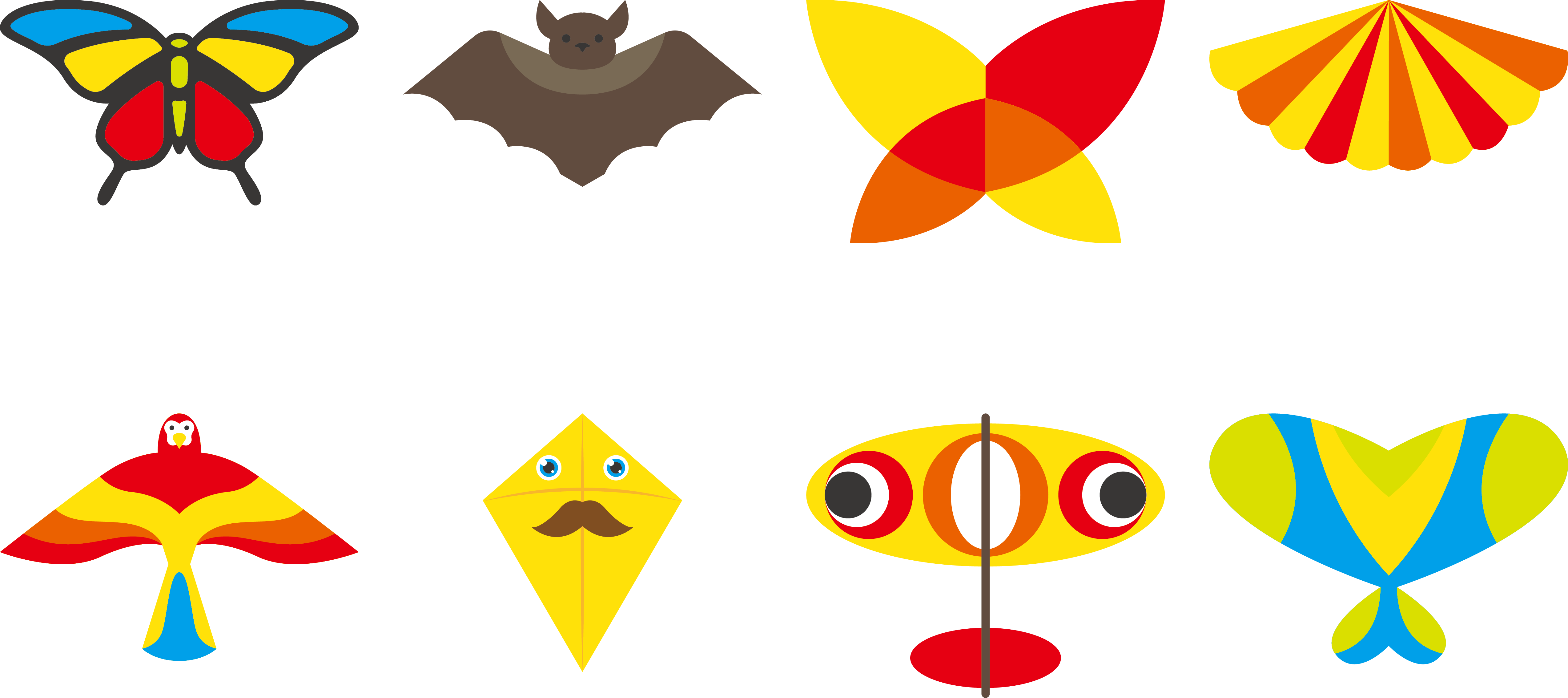 Kite Clip Art - Kite Clip Art (5094x2266)