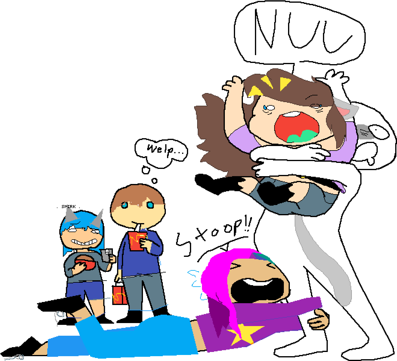 Umm Lol Tryed To Add Galaxy In Aswell - Cartoon (1400x1400)