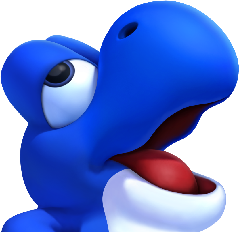 Blue Dinosaur Going Blind , - Baby Red Yoshi (1057x842)