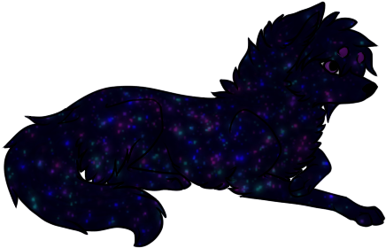 Galaxy Wolf Pose By Zerosin17 - Drawing (445x304)
