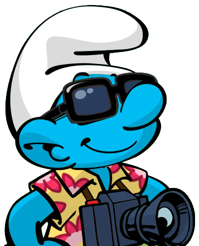 Tourist Smurf Sv - Smurfs Village Tourist Smurf (433x500)