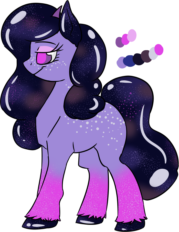 Galaxy Fluff Slime Pony Adopt By Sergeantspades - Cartoon (699x907)