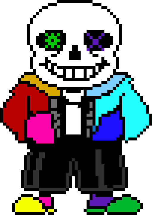 Galaxy Sans - Pixel Art Undertale Sans (650x770)