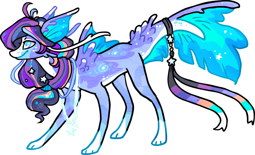 18f Galaxy Fishy By Griffsnuff - Cartoon (971x592)