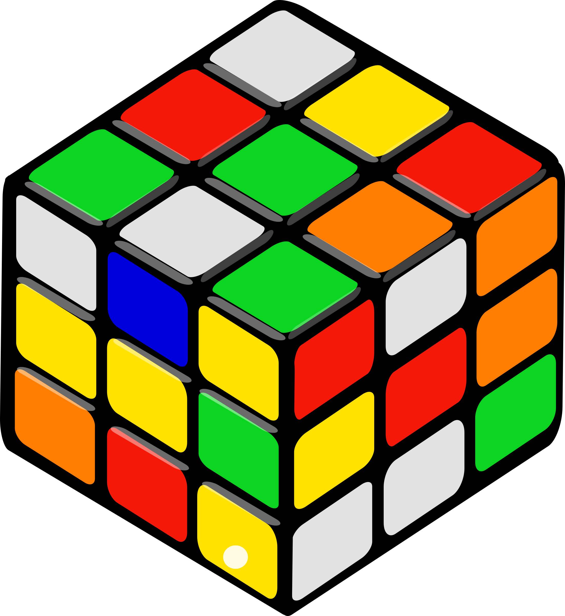 Rubix Cube Clip Art Image Medium Size - Rubix Cube Clipart (2203x2400)