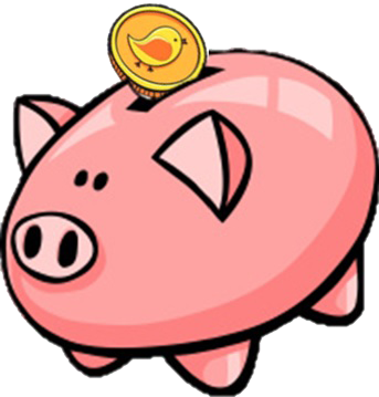 Live Like A Tourist Spend Like A Local - Cartoon Piggy Bank (343x359)