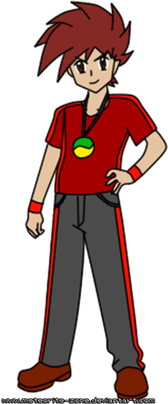 [pokemon Galaxy] Gary Oak By Galaxy-zone - Cartoon (600x1331)