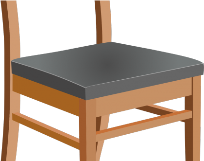 Wooden Chair Clip Art Black And White Chair Clipart - Chair (640x480)