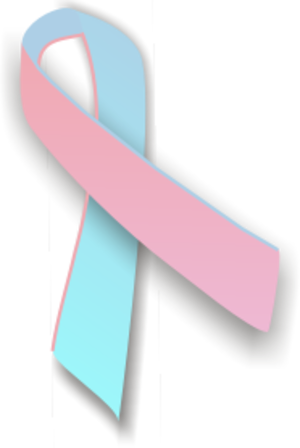 Pink And Blue Ribbon - Pink And Blue Ribbon (300x448)