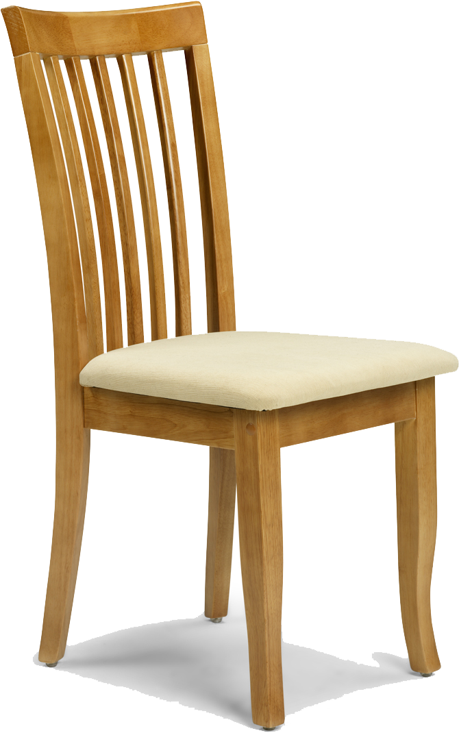 Chair Free Png Image - Newbury Stylish Dining Chair Maple Finish Padded Cream (727x1104)