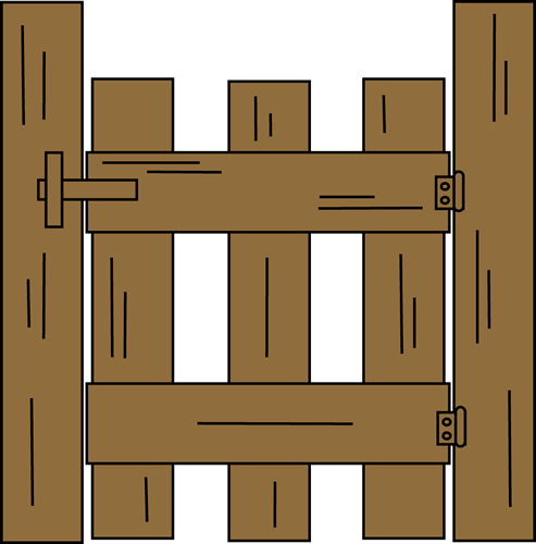 Wooden Gate Clipart - Gate Clipart (493x500)