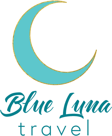 Logo Design By Brooke 4 For Blue Luna Travel - Calligraphy (381x481)