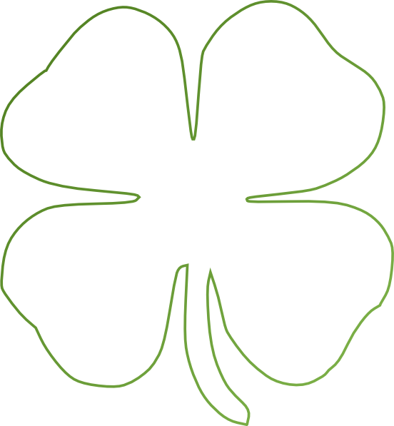 Four Leaf Clover Template (552x597)
