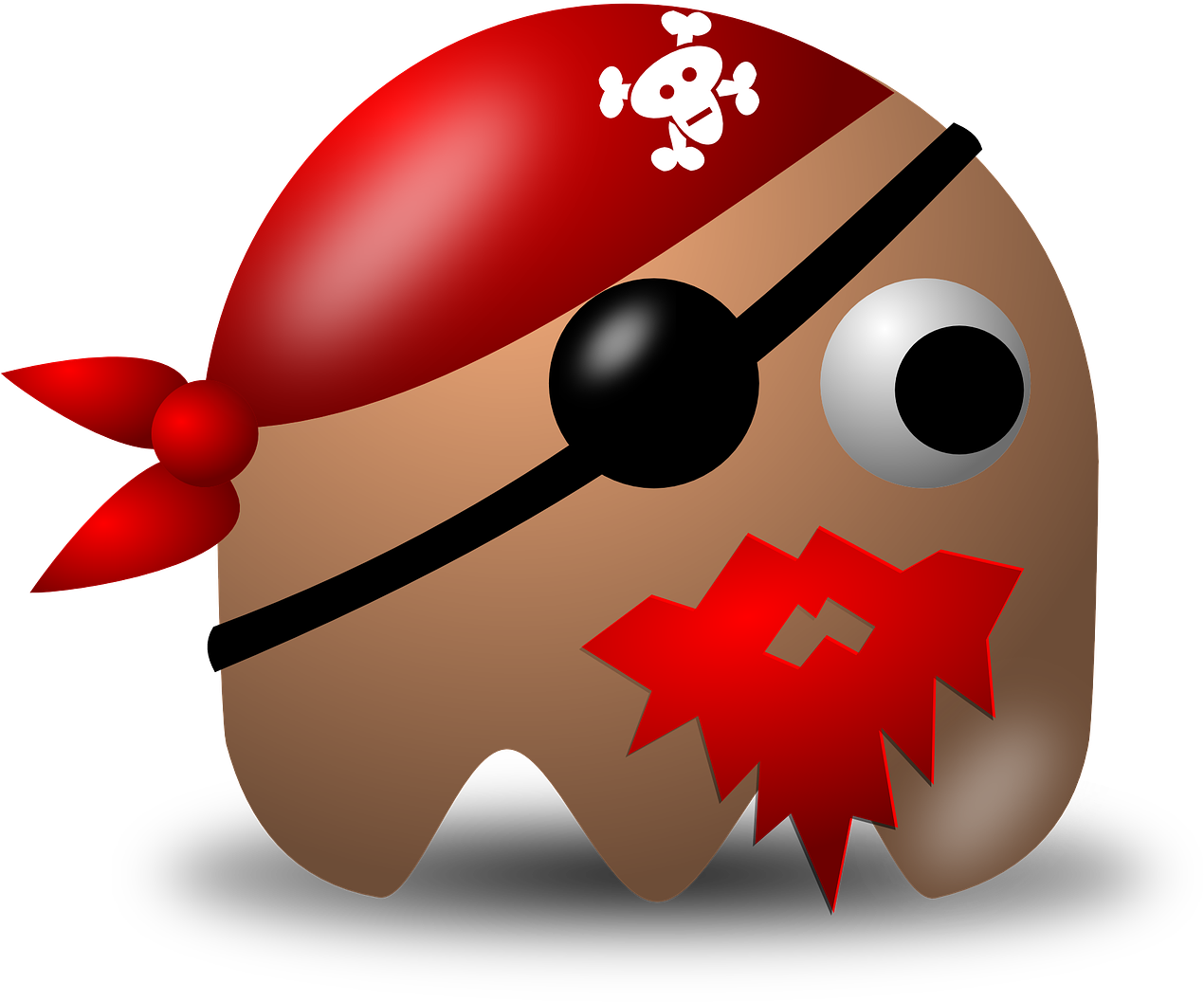 Pac-man Piracy Arcade Game Clip Art - Pac-man Piracy Arcade Game Clip Art (1280x1068)