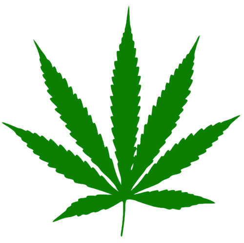 Pot Leaf Clip Art - Cannabis Leaf (500x497)
