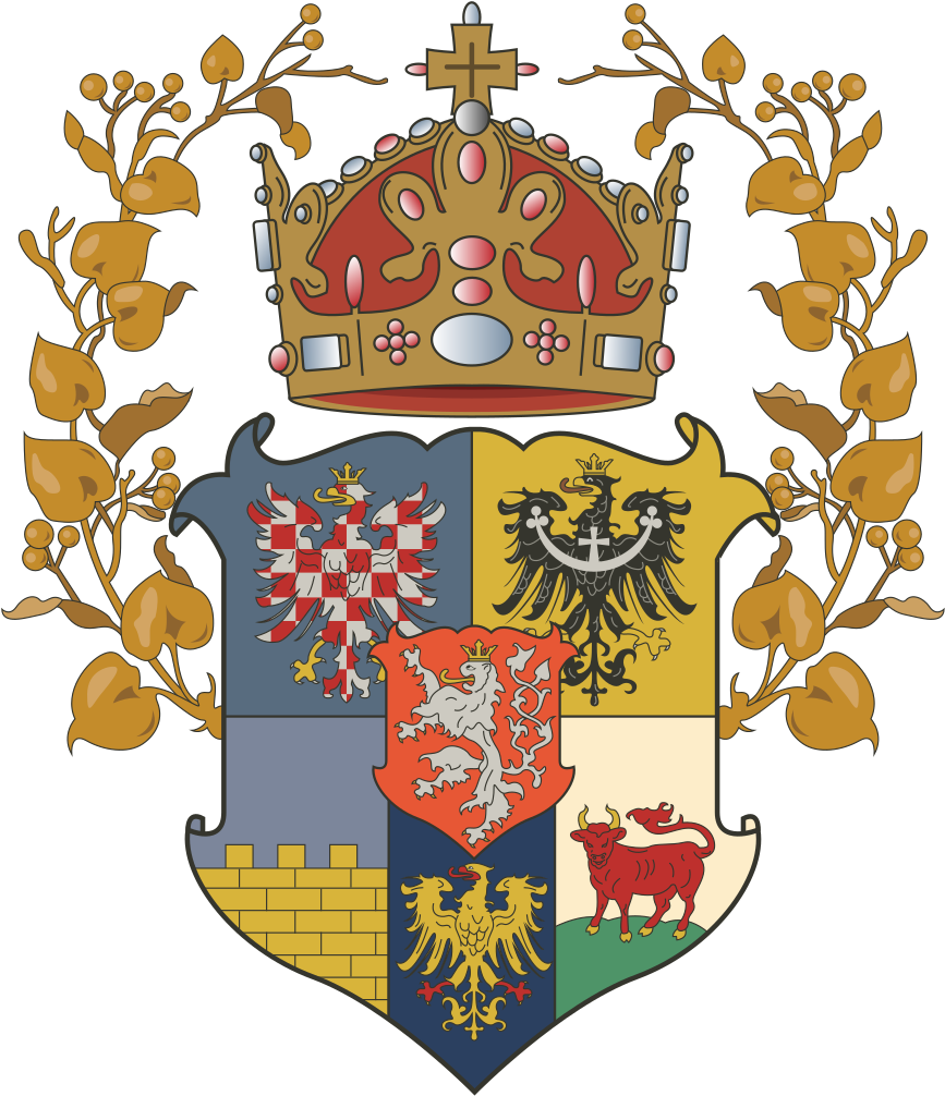 Coat Of Arms Of The Lands Of The Bohemian Crown - Kingdom Of Bohemia Flag (910x1024)