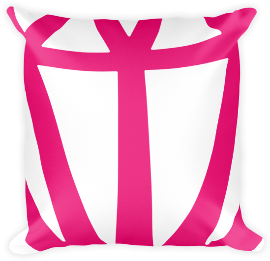 White & Hot Pink Modern Boho Pillow Olivia Ii - Bag (600x600)