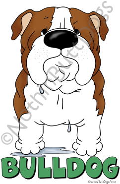 Big Nose Bulldog Dark Colored T-shirts - Big Nose Bulldog Bib (300x400)