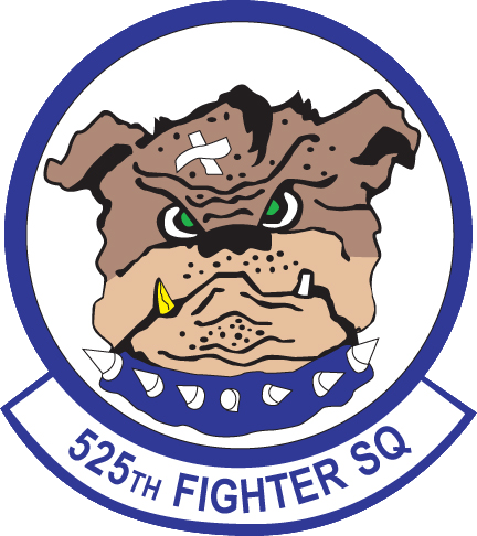Army Bulldog Cliparts - 525 Fighter Squadron Patch (432x486)