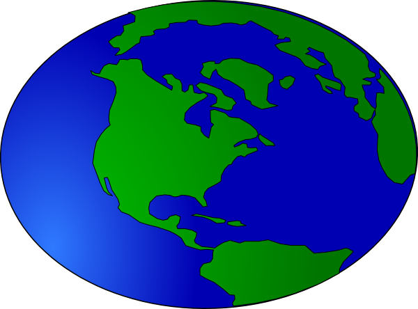 Oval Earth Clip Art At Clker - Earth Clip Art (600x444)