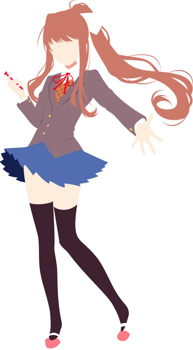 View Deviation - Doki Doki Literature Club Monika Sticker (665x1202)