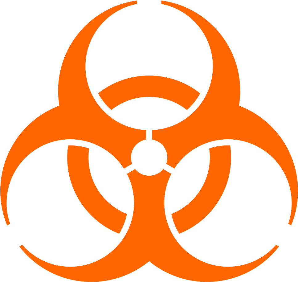 Biohazard Symbol Orangesvg Wikipedia - Symbol For The Plague (1024x1024)