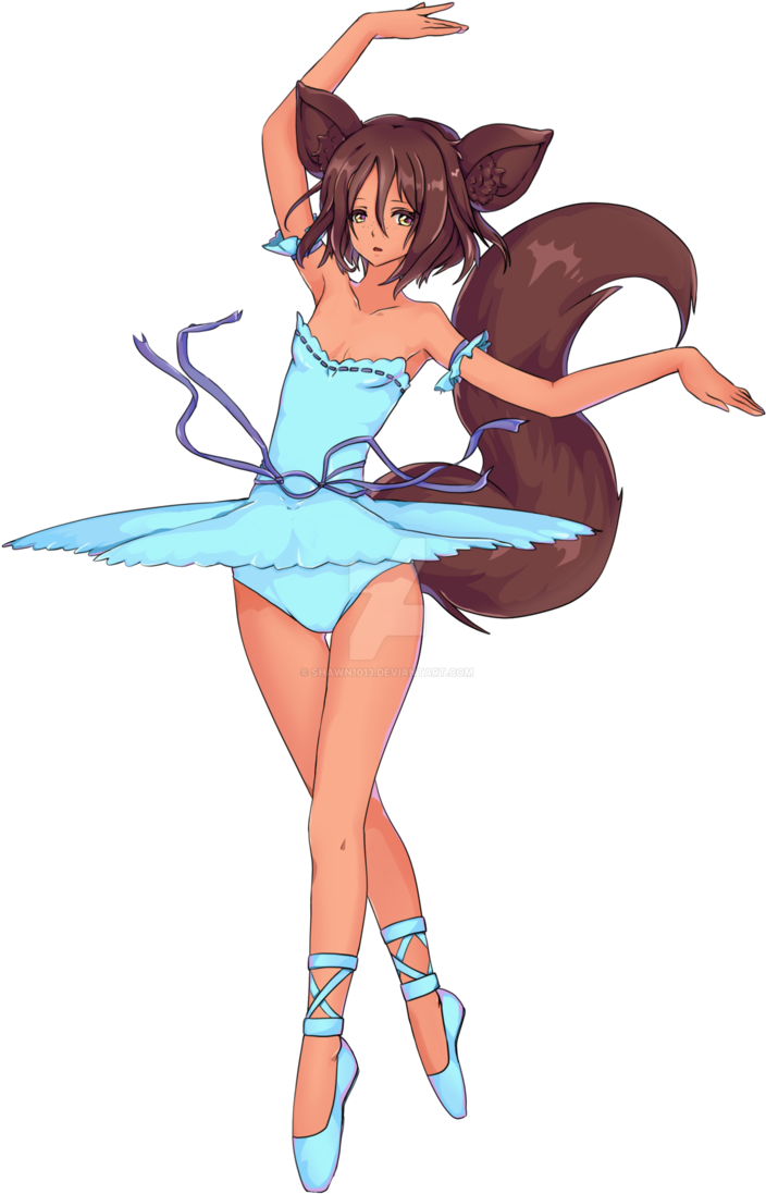 Ballerina Fox Girl - Anime Girl Ballerina (720x1111)