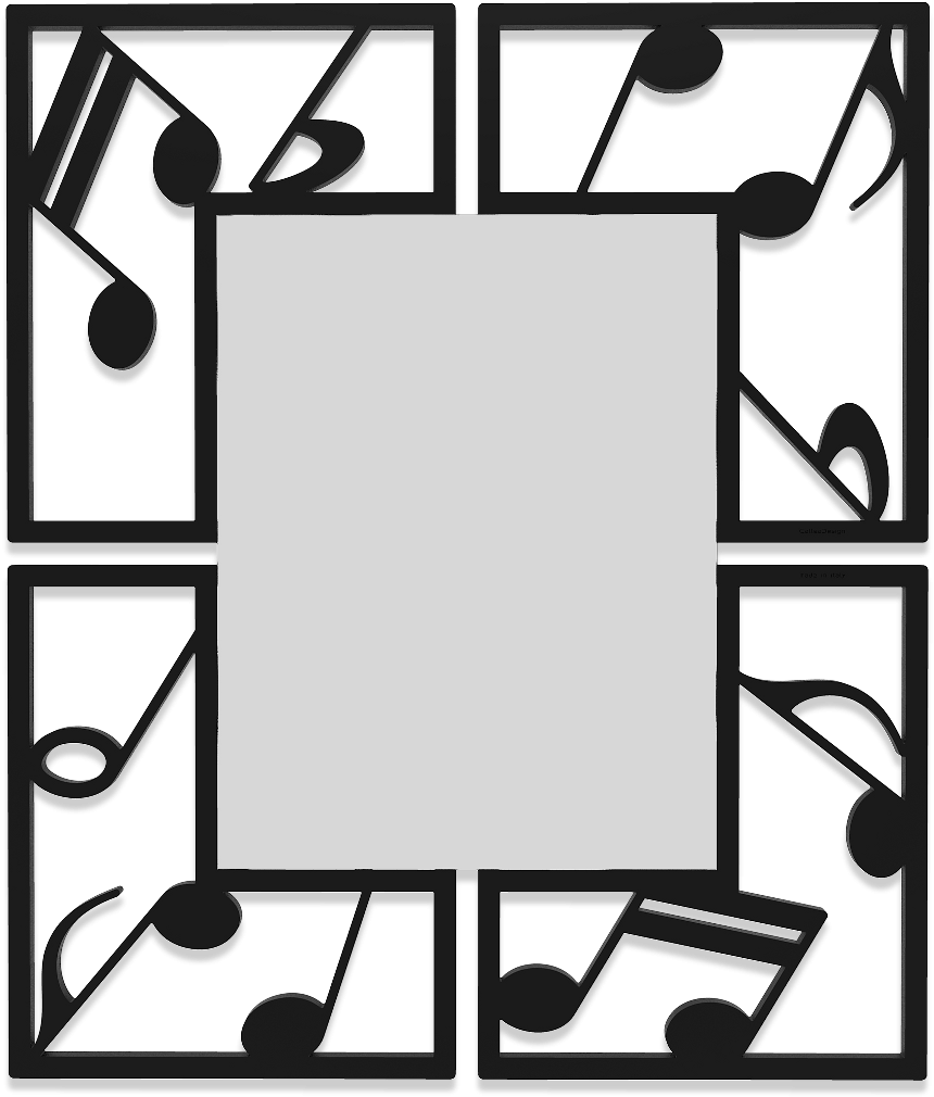 Good Night Gorilla Clipart - Specchio Da Parete Calleadesign Salieri, Alluminio (1018x1024)