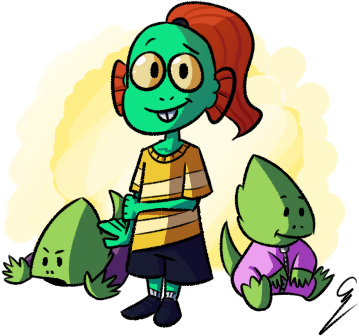 Alphyne From Matolog The Meatball - Cartoon (400x350)