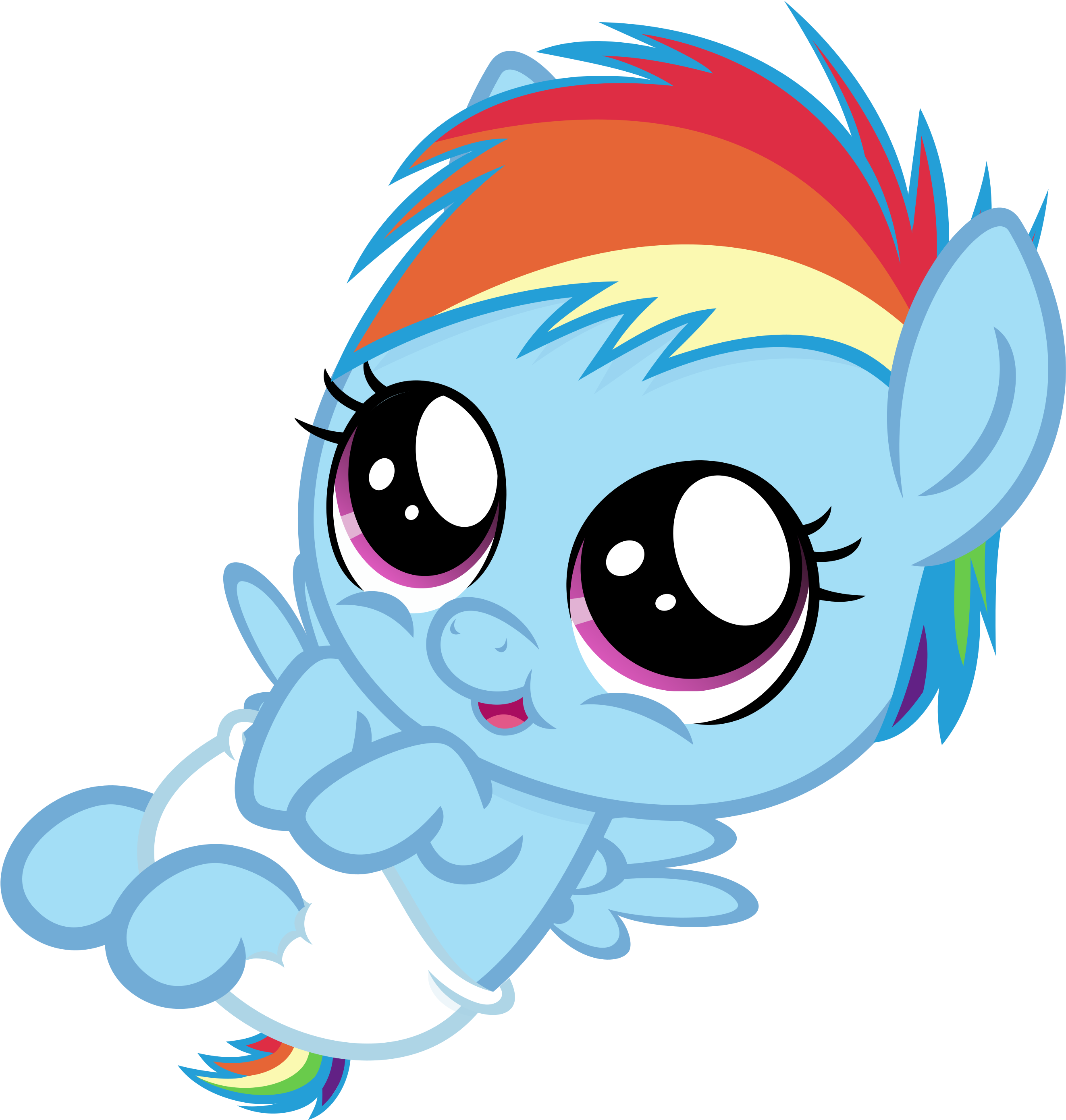 My Little Pony Clipart Baby - Rainbow Dash (2864x3000)