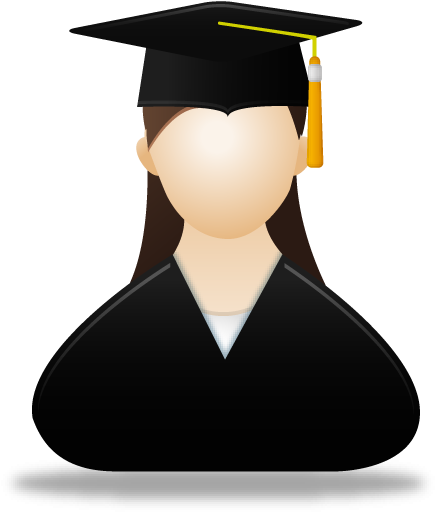 Graduate Female Icon - Icon (512x512)